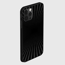 Чехол для iPhone 12 Pro Max Сетка пространства чёрный фон, цвет: 3D-черный — фото 2