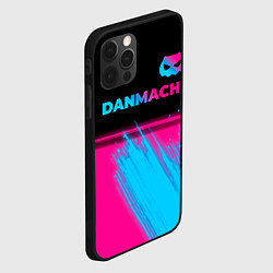 Чехол для iPhone 12 Pro Max DanMachi - neon gradient: символ сверху, цвет: 3D-черный — фото 2