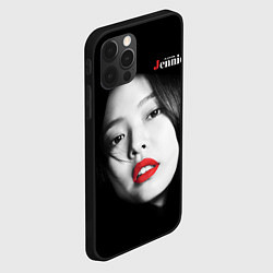 Чехол для iPhone 12 Pro Max Blackpink Jennie Red lips, цвет: 3D-черный — фото 2