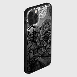 Чехол для iPhone 12 Pro Max Flowers - japanese art, цвет: 3D-черный — фото 2