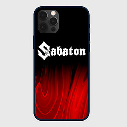 Чехол для iPhone 12 Pro Max Sabaton red plasma, цвет: 3D-черный