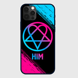 Чехол для iPhone 12 Pro Max HIM - neon gradient, цвет: 3D-черный