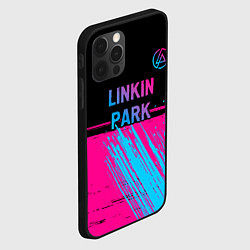 Чехол для iPhone 12 Pro Max Linkin Park - neon gradient: символ сверху, цвет: 3D-черный — фото 2