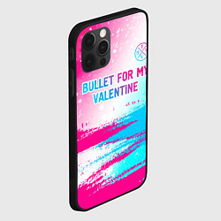 Чехол для iPhone 12 Pro Max Bullet For My Valentine neon gradient style: симво, цвет: 3D-черный — фото 2