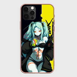 Чехол для iPhone 12 Pro Max Rebecca - Cyberpunk Edgerunners, цвет: 3D-светло-розовый