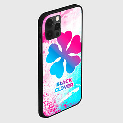 Чехол для iPhone 12 Pro Max Black Clover neon gradient style, цвет: 3D-черный — фото 2