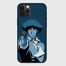 Чехол для iPhone 12 Pro Max Spike Spiegel blue, цвет: 3D-черный