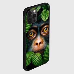 Чехол для iPhone 12 Pro Max Черная обезьянка, цвет: 3D-черный — фото 2