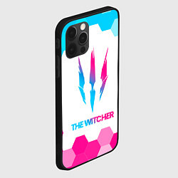 Чехол для iPhone 12 Pro Max The Witcher neon gradient style, цвет: 3D-черный — фото 2