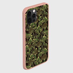 Чехол для iPhone 12 Pro Max Магические грибы - камуфляж, цвет: 3D-светло-розовый — фото 2