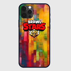 Чехол для iPhone 12 Pro Max Brawl Stars Logo Color, цвет: 3D-черный