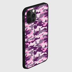 Чехол для iPhone 12 Pro Max Модный камуфляж - милитари, цвет: 3D-черный — фото 2