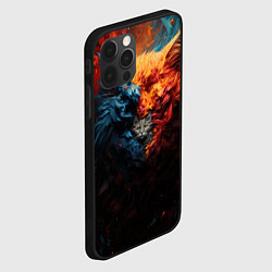 Чехол для iPhone 12 Pro Max Котик выглядывает из шерсти, цвет: 3D-черный — фото 2