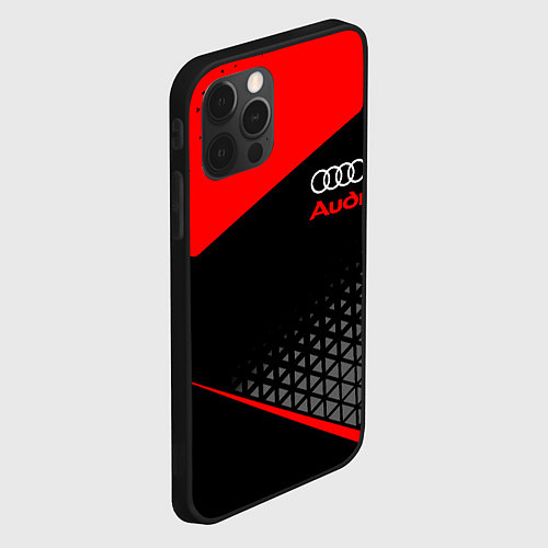 Чехол iPhone 12 Pro Max Ауди - sportwear / 3D-Черный – фото 2
