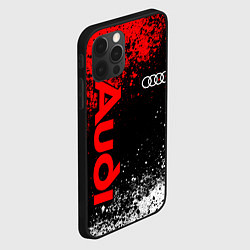 Чехол для iPhone 12 Pro Max Ауди - красный и белый, цвет: 3D-черный — фото 2
