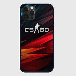 Чехол для iPhone 12 Pro Max CS GO dark abstract logo, цвет: 3D-черный