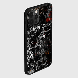 Чехол для iPhone 12 Pro Max Надпись carpe diem, живи настоящим, цвет: 3D-черный — фото 2