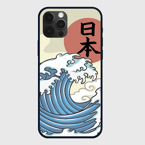 Чехол iPhone 12 Pro Max Япония море / 3D-Черный – фото 1