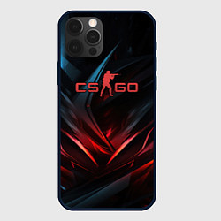 Чехол для iPhone 12 Pro Max CS GO dark red black, цвет: 3D-черный