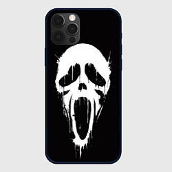 Чехол для iPhone 12 Pro Max Лицо призрака, цвет: 3D-черный