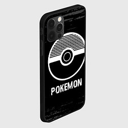 Чехол для iPhone 12 Pro Max Pokemon glitch на темном фоне, цвет: 3D-черный — фото 2