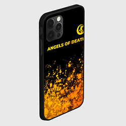 Чехол для iPhone 12 Pro Max Angels of Death - gold gradient: символ сверху, цвет: 3D-черный — фото 2