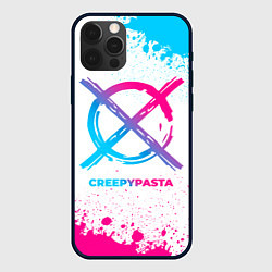 Чехол для iPhone 12 Pro Max CreepyPasta neon gradient style, цвет: 3D-черный