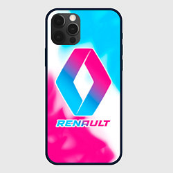 Чехол iPhone 12 Pro Max Renault neon gradient style