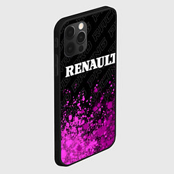 Чехол для iPhone 12 Pro Max Renault pro racing: символ сверху, цвет: 3D-черный — фото 2