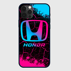 Чехол для iPhone 12 Pro Max Honda - neon gradient, цвет: 3D-черный
