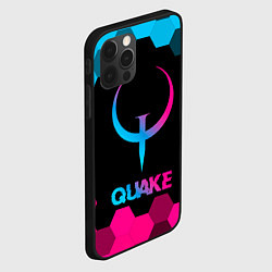 Чехол для iPhone 12 Pro Max Quake - neon gradient, цвет: 3D-черный — фото 2