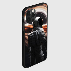 Чехол для iPhone 12 Pro Max Черная дыра - космонавт, цвет: 3D-черный — фото 2