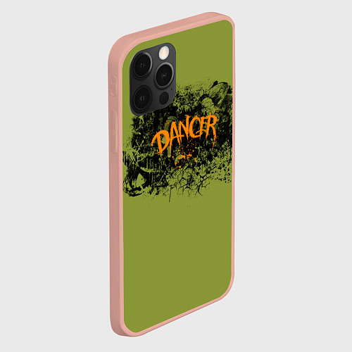 Чехол iPhone 12 Pro Max Абстрактный фон dancer танцор / 3D-Светло-розовый – фото 2