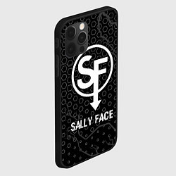 Чехол для iPhone 12 Pro Max Sally Face glitch на темном фоне, цвет: 3D-черный — фото 2