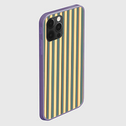Чехол для iPhone 12 Pro Max Полосатый серо-бежевый, цвет: 3D-серый — фото 2