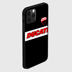 Чехол для iPhone 12 Pro Max Ducati motors - черный, цвет: 3D-черный — фото 2