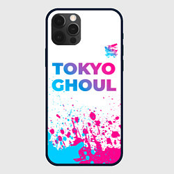 Чехол iPhone 12 Pro Max Tokyo Ghoul neon gradient style: символ сверху