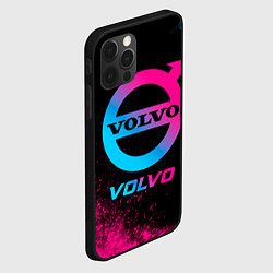 Чехол для iPhone 12 Pro Max Volvo - neon gradient, цвет: 3D-черный — фото 2