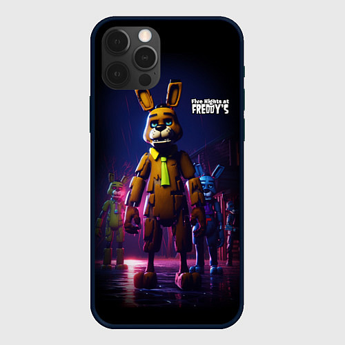 Чехол iPhone 12 Pro Max Five Nights at Freddys horror / 3D-Черный – фото 1