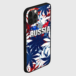 Чехол для iPhone 12 Pro Max Russia лепестки, цвет: 3D-черный — фото 2