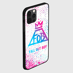 Чехол для iPhone 12 Pro Max Fall Out Boy neon gradient style, цвет: 3D-черный — фото 2