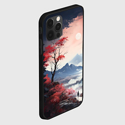 Чехол для iPhone 12 Pro Max Луна над горами, цвет: 3D-черный — фото 2