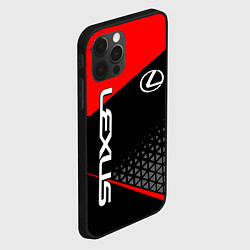Чехол для iPhone 12 Pro Max Lexus - red sportwear, цвет: 3D-черный — фото 2