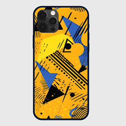 Чехол для iPhone 12 Pro Max Абстракция паттерн, цвет: 3D-черный