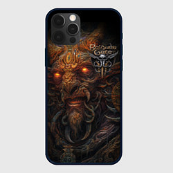 Чехол для iPhone 12 Pro Max Baldurs Gate 3 logo demon, цвет: 3D-черный