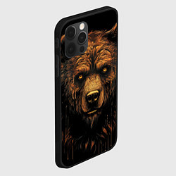Чехол для iPhone 12 Pro Max Медведь иллюстрация, цвет: 3D-черный — фото 2