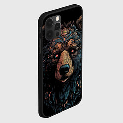 Чехол для iPhone 12 Pro Max Медведь из узоров, цвет: 3D-черный — фото 2