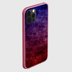 Чехол для iPhone 12 Pro Max Текстура - Red blue dark, цвет: 3D-малиновый — фото 2