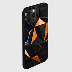 Чехол для iPhone 12 Pro Max Оранжевые и черные элементы, цвет: 3D-черный — фото 2
