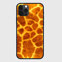 Чехол для iPhone 12 Pro Max Шкура жирафа - текстура, цвет: 3D-черный